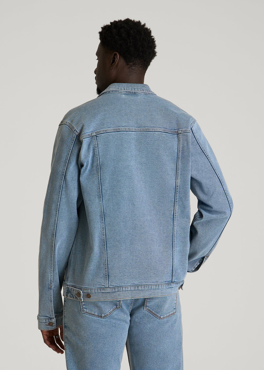 American Tall Online Shop | Classic Denim Jacket for Tall Men in Perfect Blue