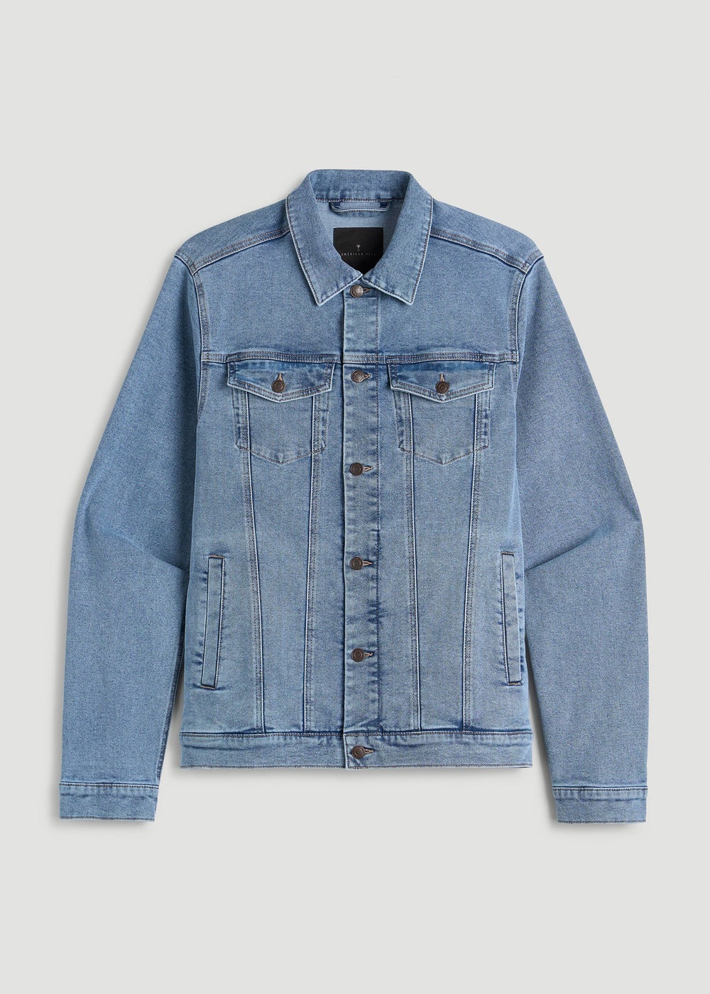 American Tall Online Shop | Classic Denim Jacket for Tall Men in Perfect Blue