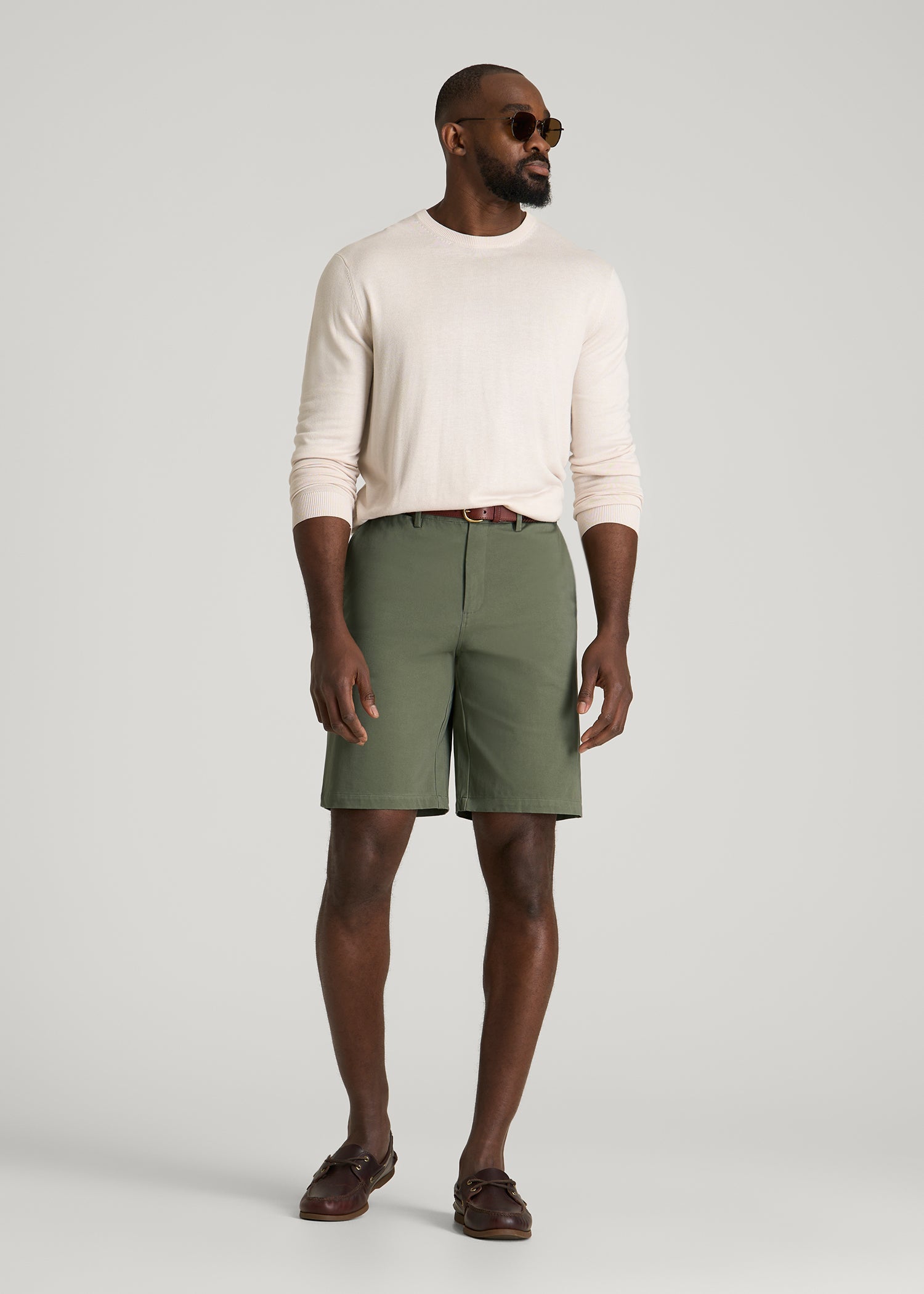 American Tall Online | Stretch Commuter Chino Short for Tall Men in Olive