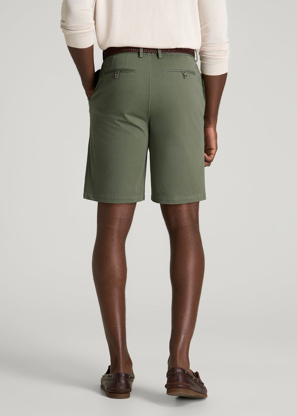 American Tall Online | Stretch Commuter Chino Short for Tall Men in Olive