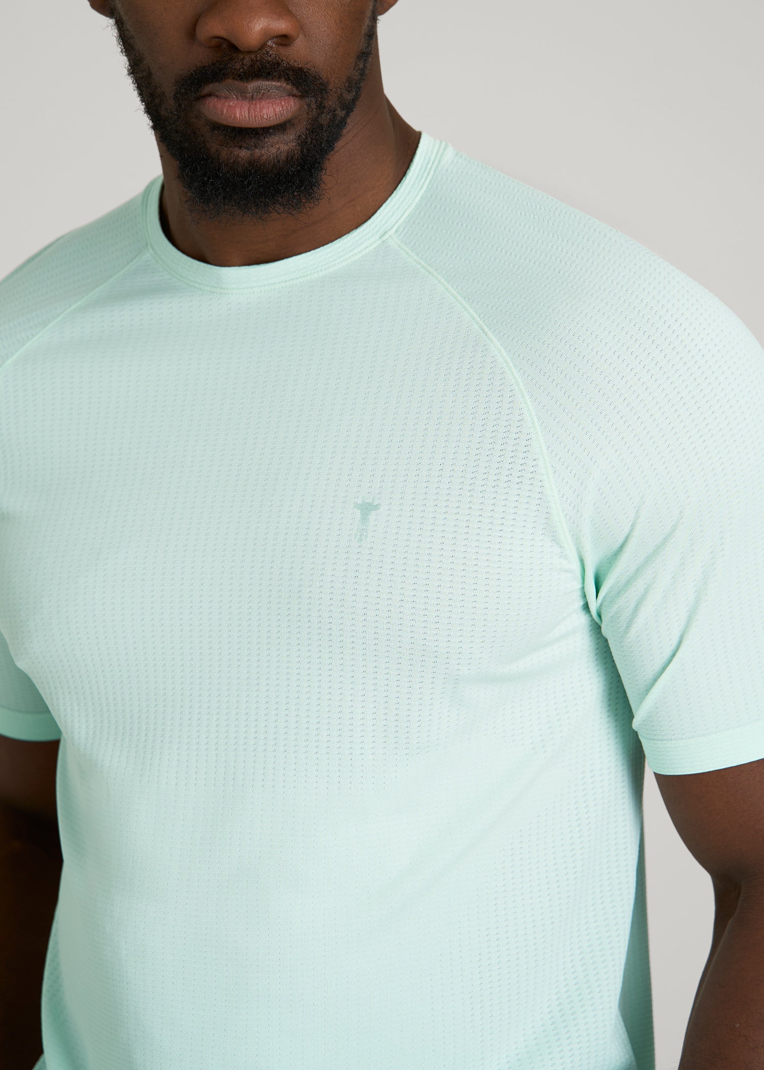 American Tall Discount | Vented Training Top for Tall Men in Opal Blue