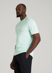 American Tall Discount | Vented Training Top for Tall Men in Opal Blue