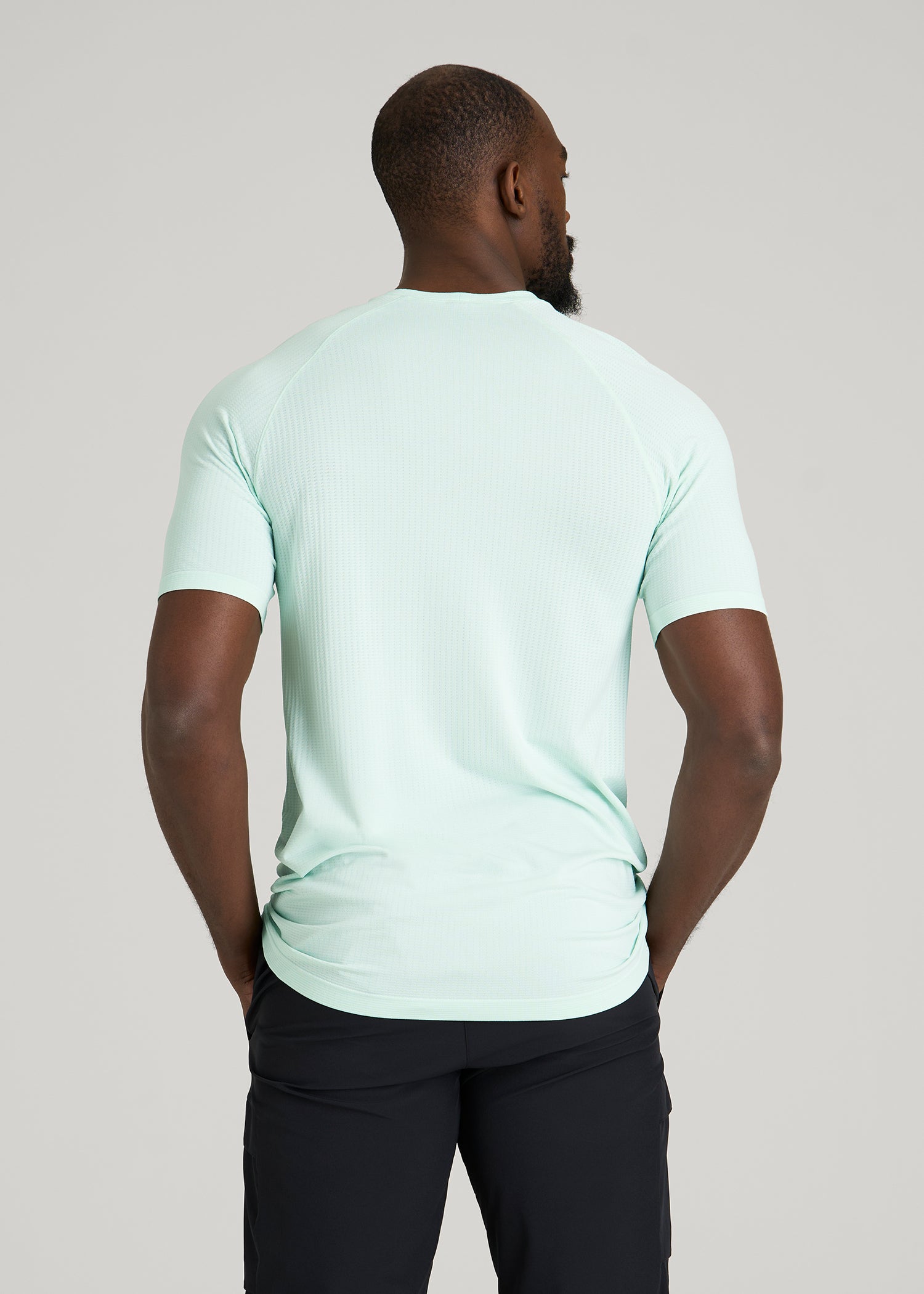 American Tall Discount | Vented Training Top for Tall Men in Opal Blue