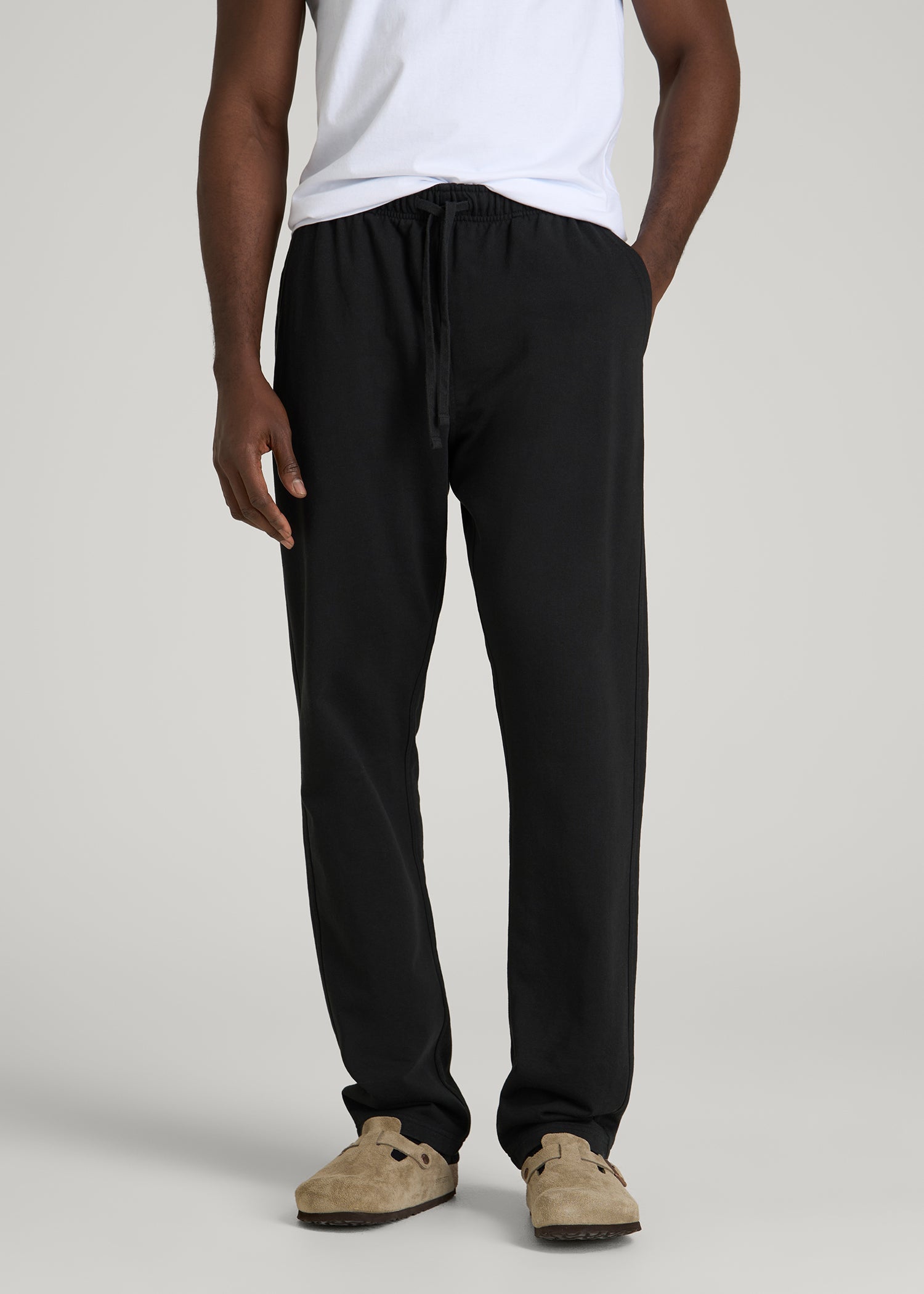 American Tall Online | Everyday French Terry Straight Leg Sweatpants for Tall Men in Black