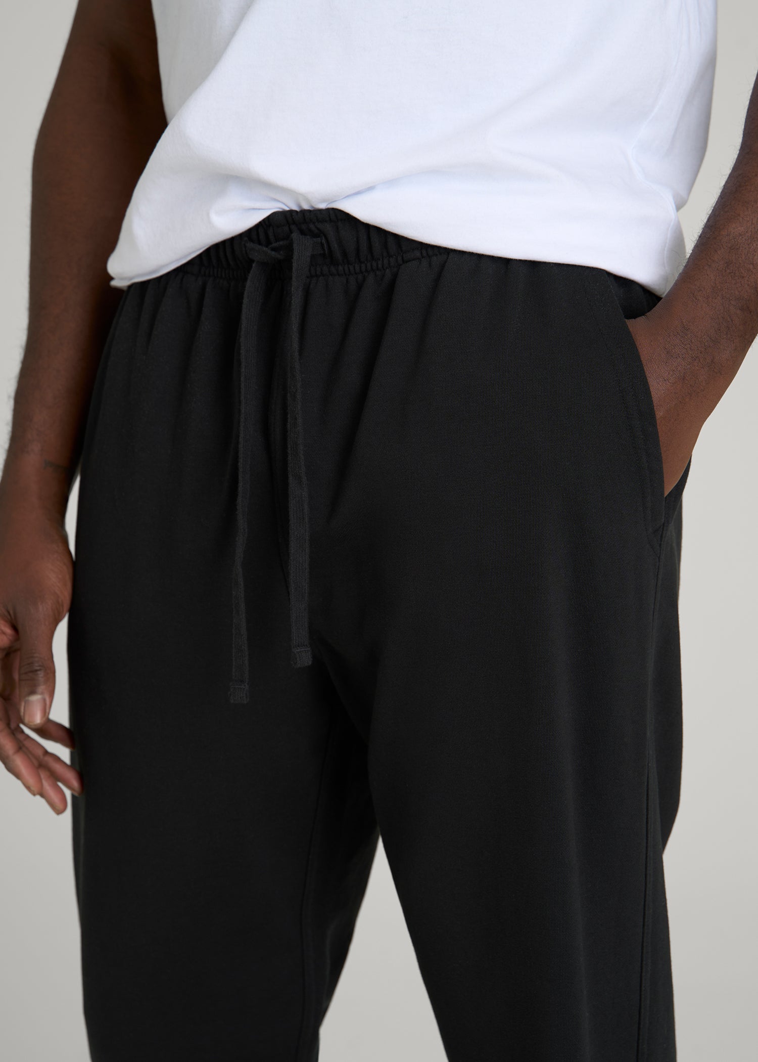 American Tall Online | Everyday French Terry Straight Leg Sweatpants for Tall Men in Black