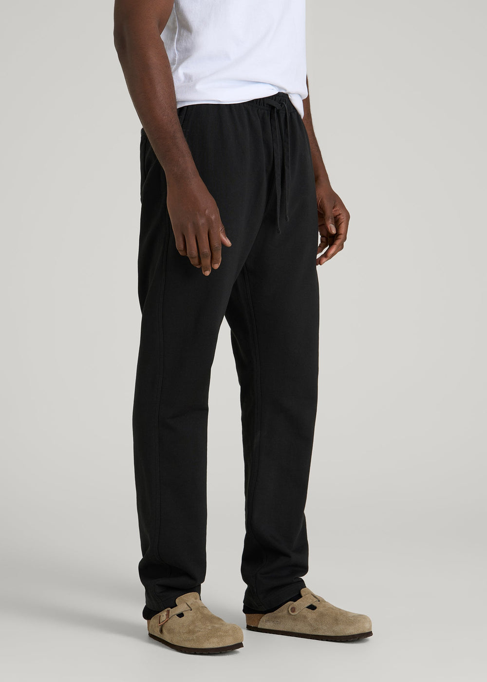American Tall Online | Everyday French Terry Straight Leg Sweatpants for Tall Men in Black