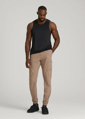 American Tall Online Shop | Perforated Training Singlet for Tall Men in Black