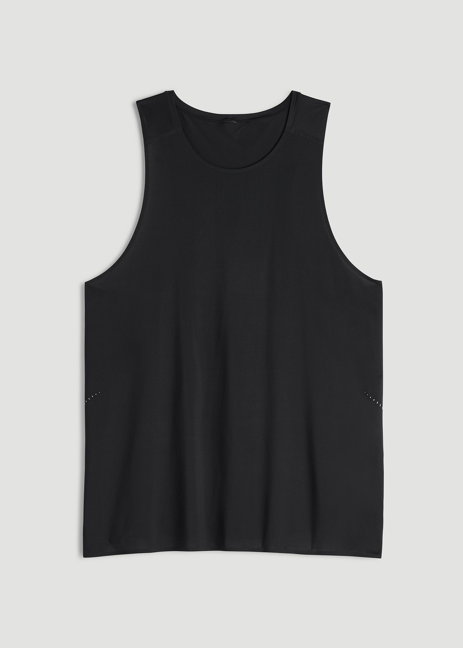 American Tall Online Shop | Perforated Training Singlet for Tall Men in Black