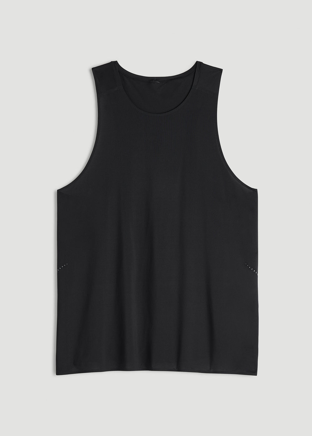 American Tall Online Shop | Perforated Training Singlet for Tall Men in Black