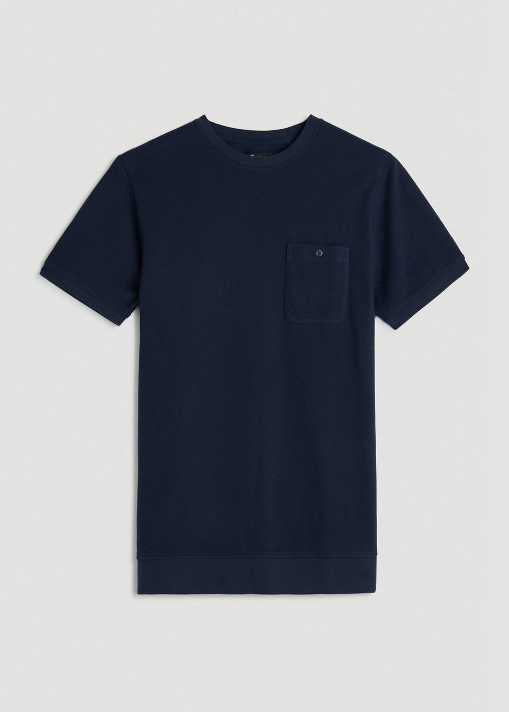 American Tall Discount | Terry Cotton Pocket Tee for Tall Men in Patriot Blue