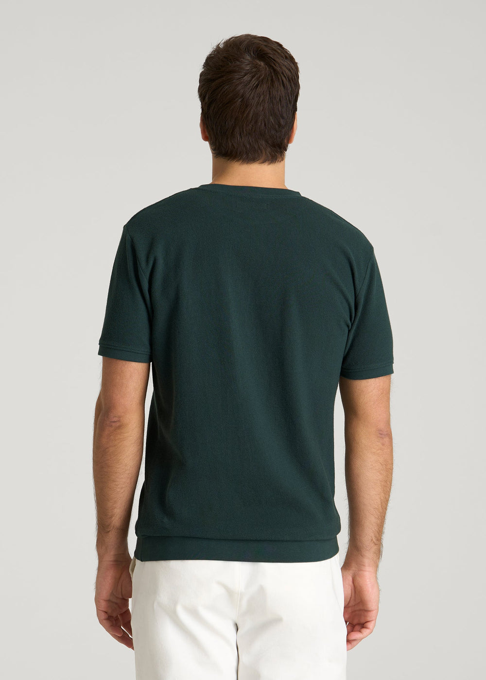 American Tall Online | Terry Cotton Pocket Tee for Tall Men in Emerald