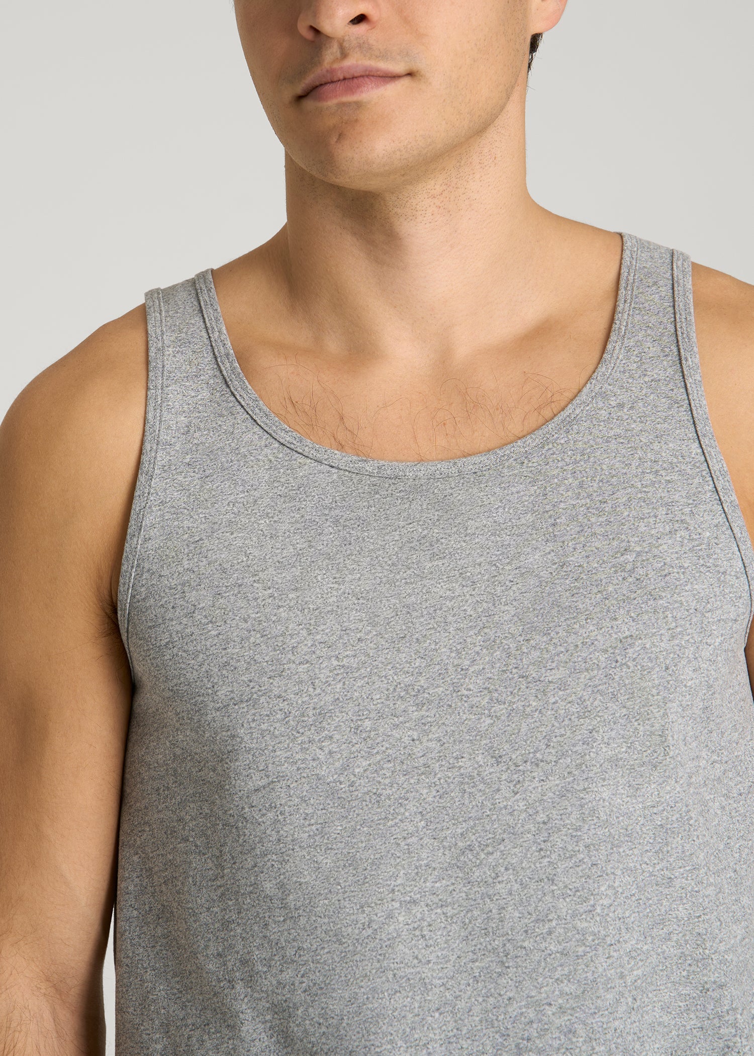 American Tall Sale | Core Cotton Tank for Tall Men in Heathered Grey