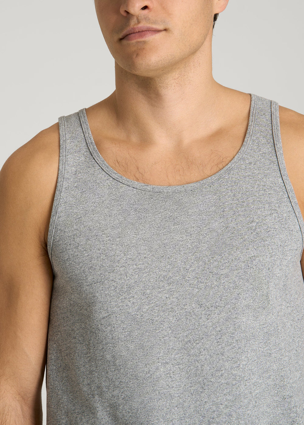 American Tall Sale | Core Cotton Tank for Tall Men in Heathered Grey