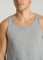 American Tall Sale | Core Cotton Tank for Tall Men in Heathered Grey