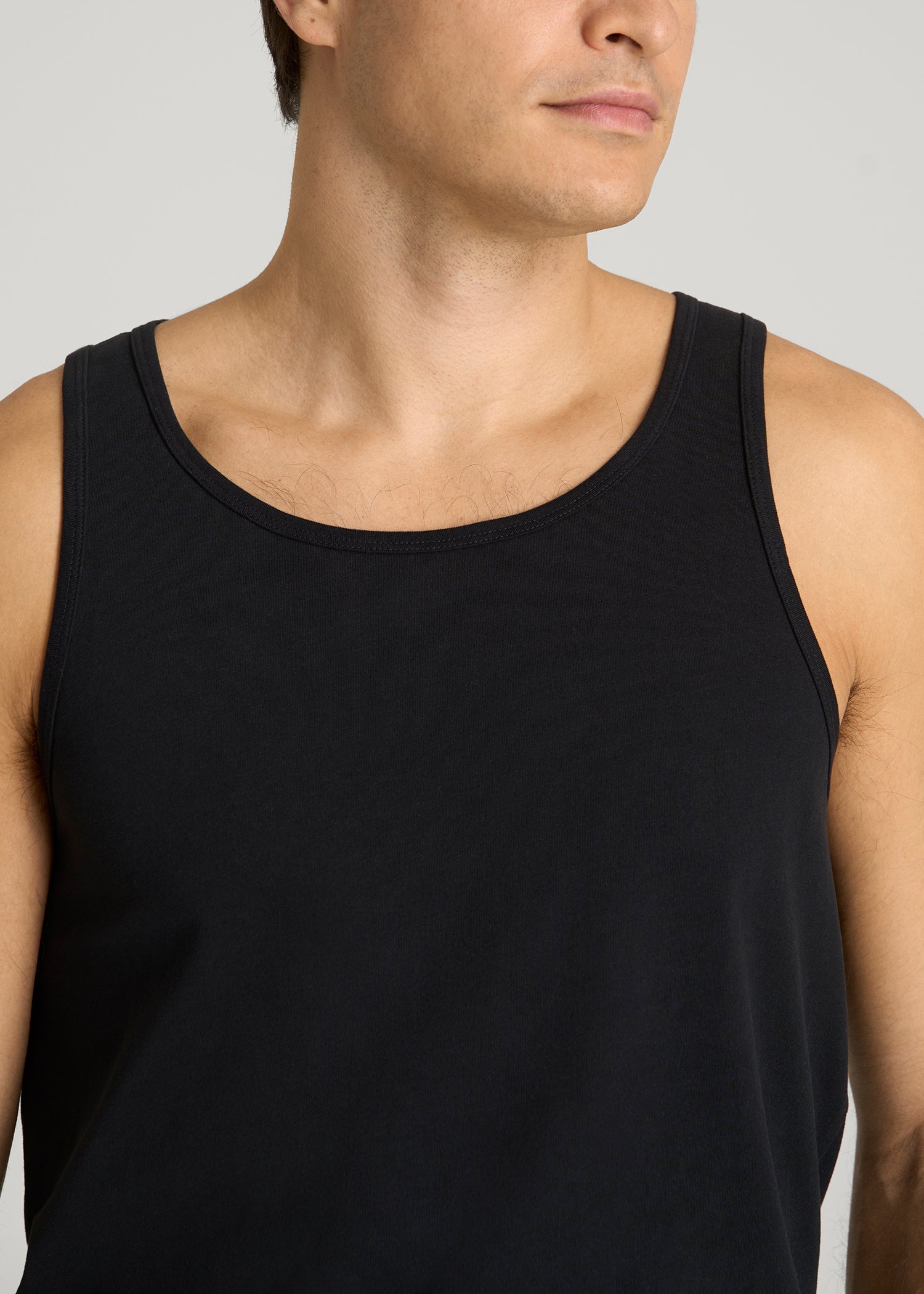 American Tall Outlet | Core Cotton Tank for Tall Men in Black
