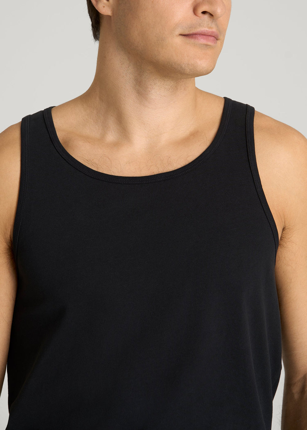 American Tall Outlet | Core Cotton Tank for Tall Men in Black