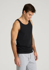 American Tall Outlet | Core Cotton Tank for Tall Men in Black