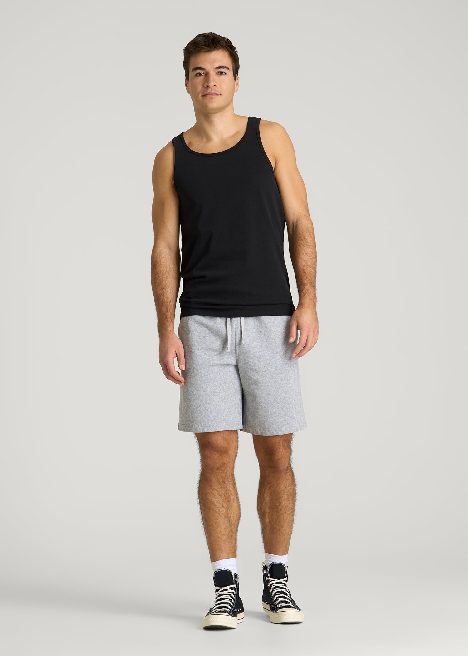 American Tall Outlet | Core Cotton Tank for Tall Men in Black