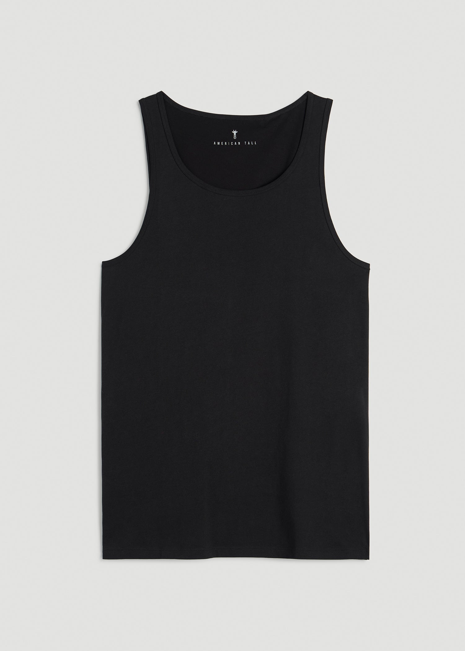 American Tall Outlet | Core Cotton Tank for Tall Men in Black