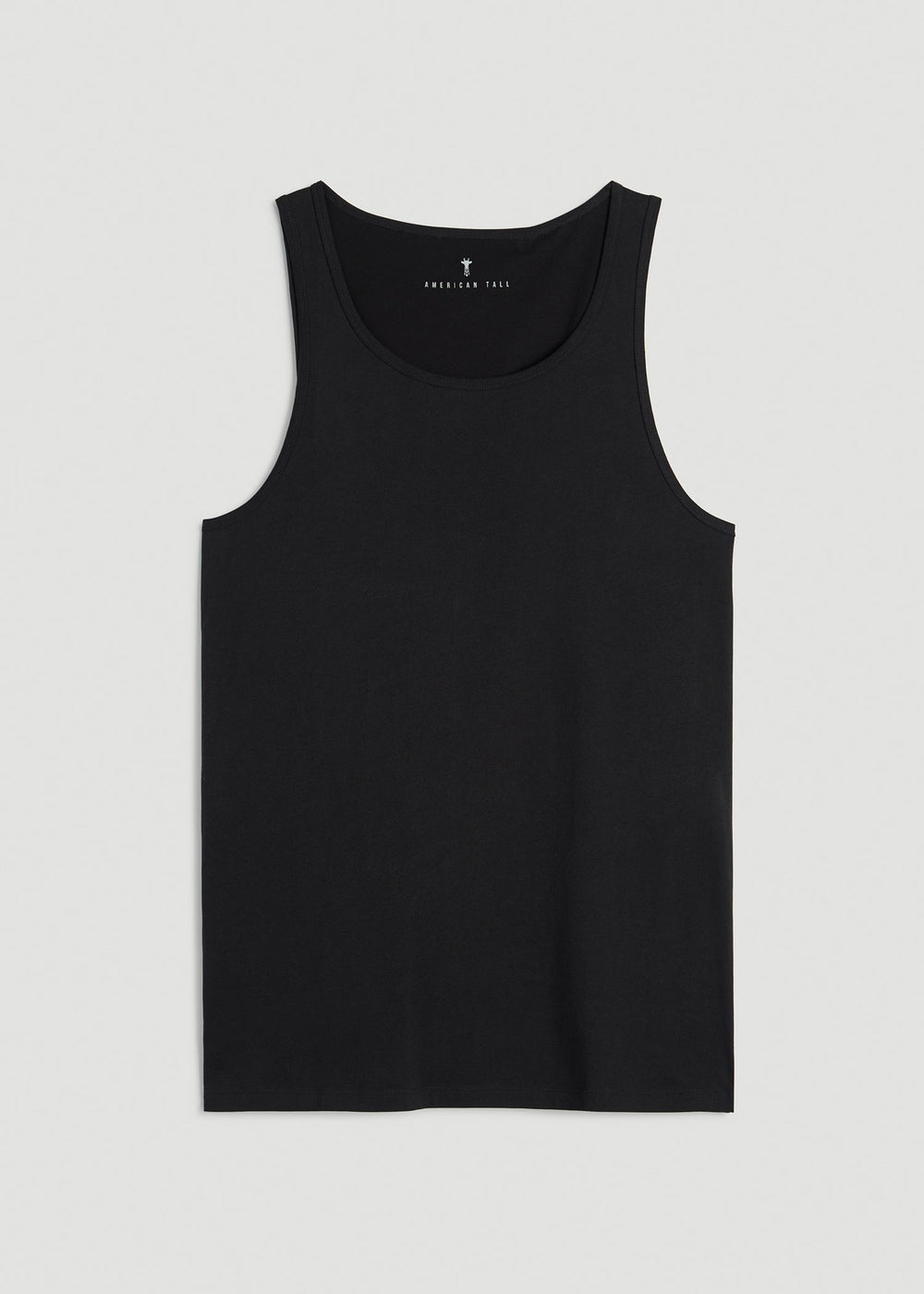 American Tall Outlet | Core Cotton Tank for Tall Men in Black