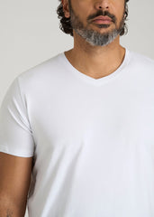 American Tall For Sale | The Essential Modern Fit V-Neck Tee for Tall Men in White