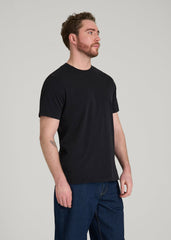 American Tall Online Shop | Core Cotton Crewneck Tee for Tall Men in Black