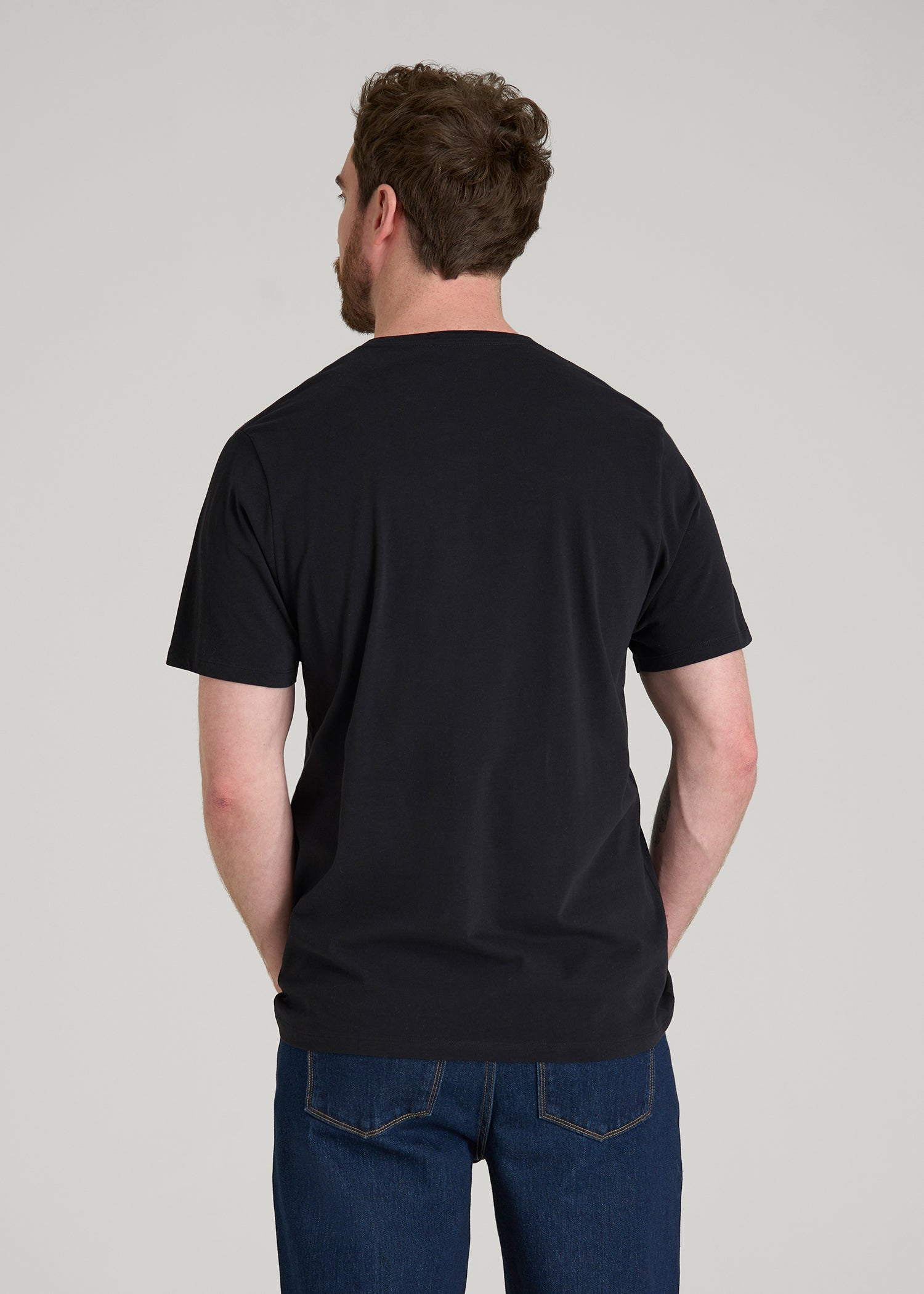 American Tall Online Shop | Core Cotton Crewneck Tee for Tall Men in Black