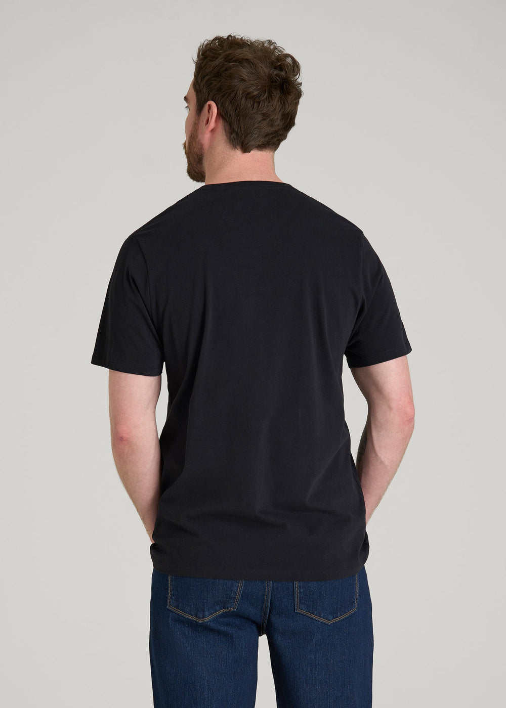 American Tall Online Shop | Core Cotton Crewneck Tee for Tall Men in Black