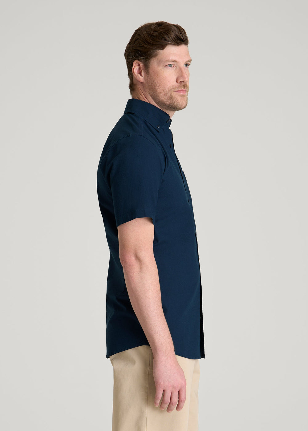 American Tall Discount | Short Sleeve Shirt for Tall Men in Navy Blue