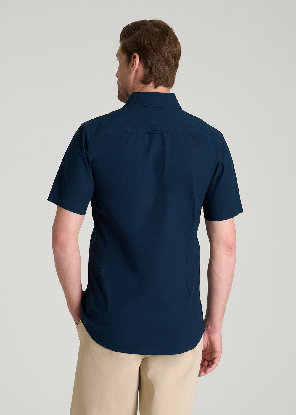 American Tall Discount | Short Sleeve Shirt for Tall Men in Navy Blue