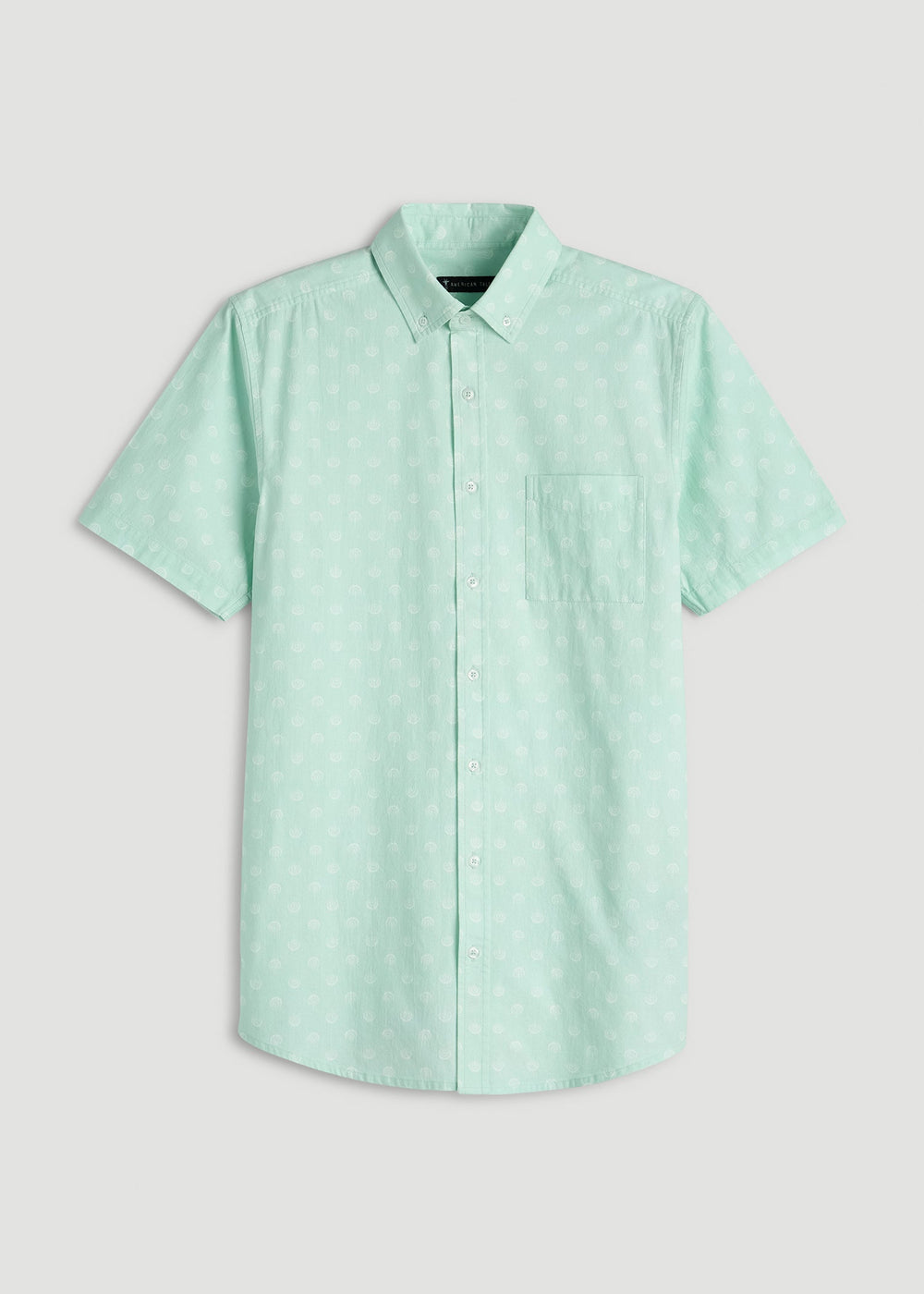 American Tall Online | Short Sleeve Shirt for Tall Men in Opal Blue Dandelion