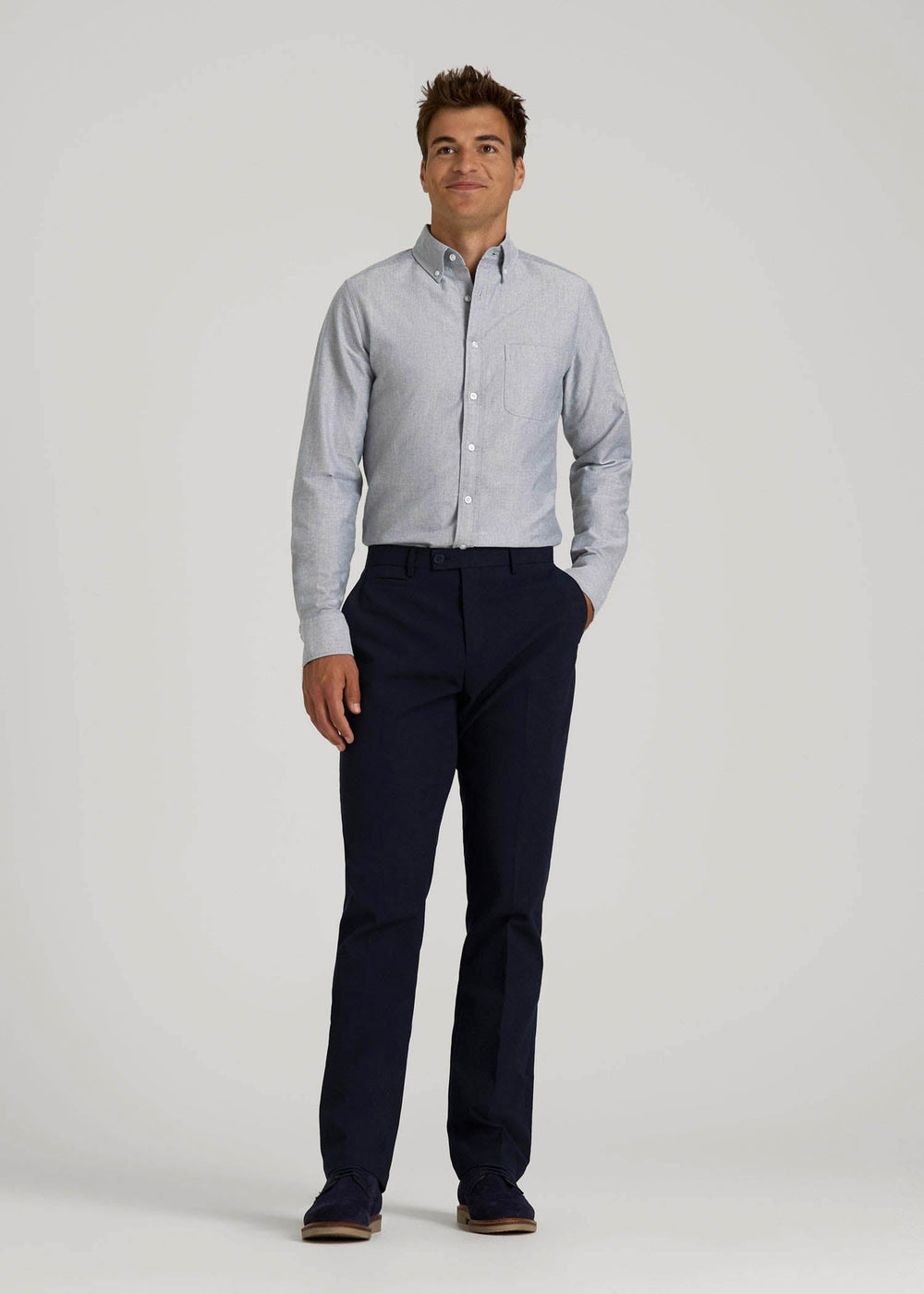 American Tall For Sale | Oxford Cloth Button Down Shirt for Tall Men in Tradewinds Blue