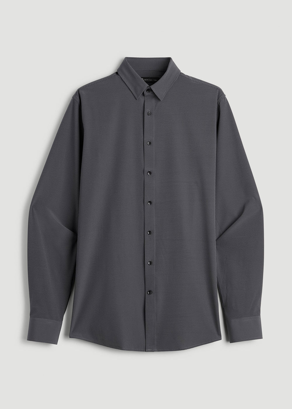 American Tall Online | Traveler Stretch Dress Shirt in Charcoal Micro Check