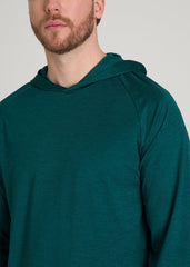 American Tall For Sale | A.T. Performance Training Hoodie for Tall Men in Deep Teal Space Dye