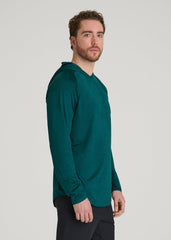 American Tall For Sale | A.T. Performance Training Hoodie for Tall Men in Deep Teal Space Dye