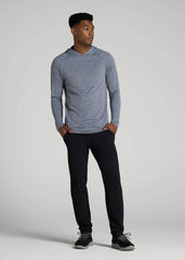 American Tall Discount | A.T. Performance Training Hoodie for Tall Men in Navy Space Dye