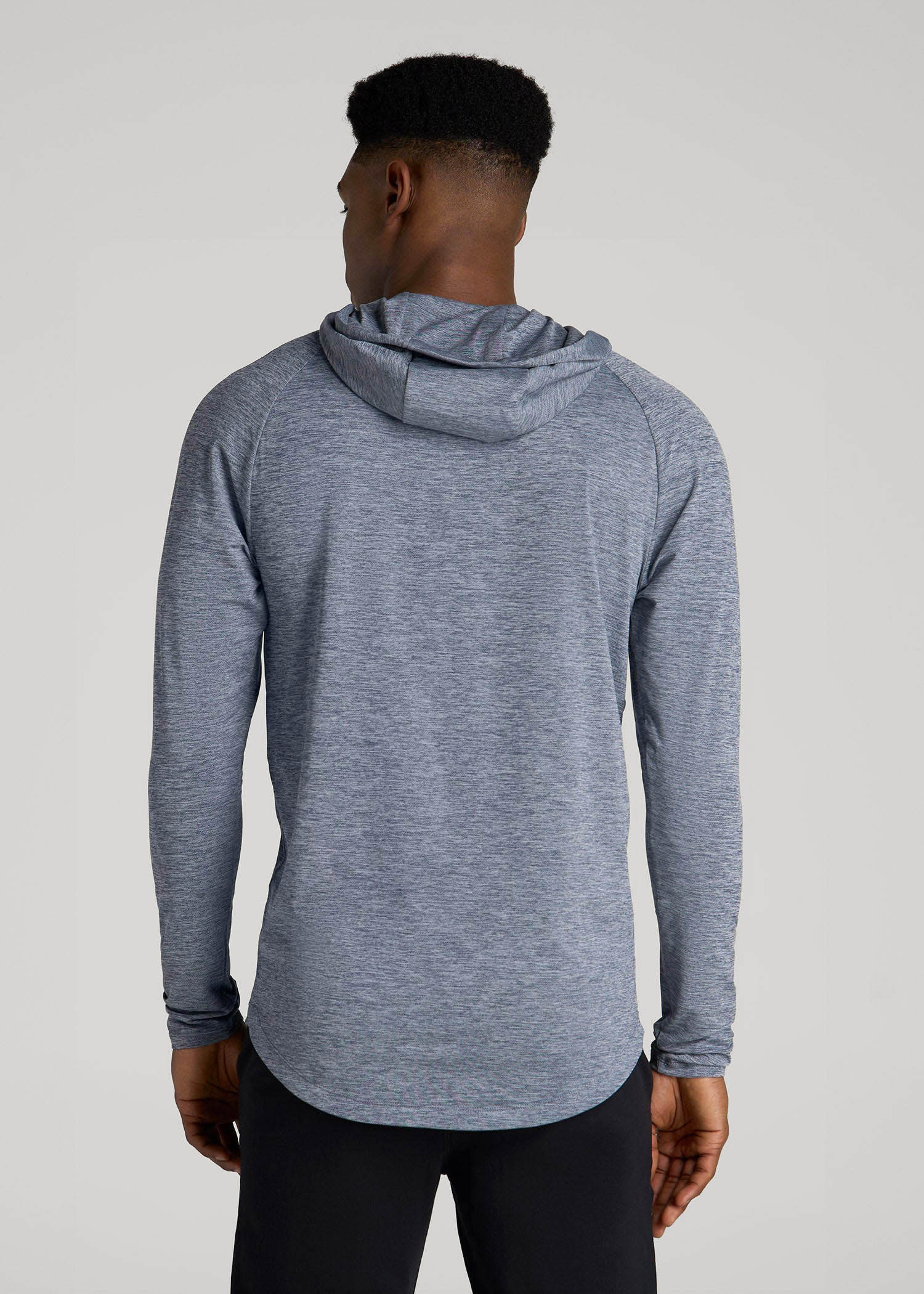American Tall Discount | A.T. Performance Training Hoodie for Tall Men in Navy Space Dye
