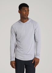 American Tall Online | A.T. Performance Training Hoodie for Tall Men in Light Silver