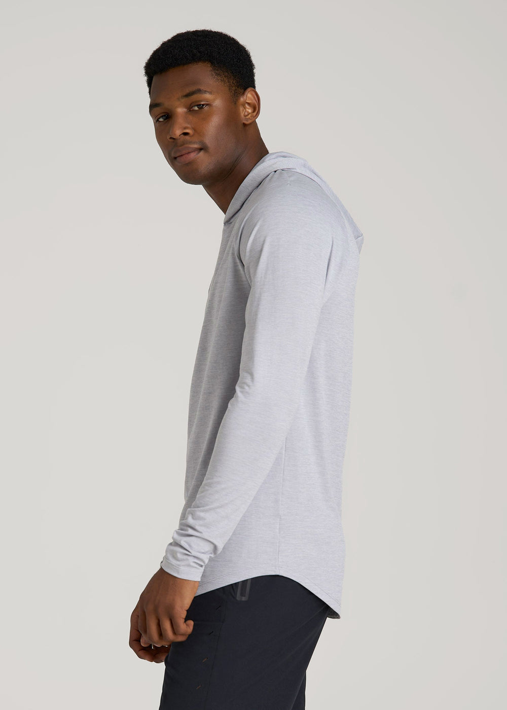 American Tall Online | A.T. Performance Training Hoodie for Tall Men in Light Silver