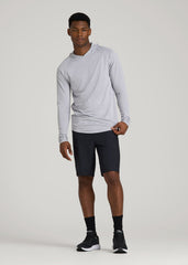 American Tall Online | A.T. Performance Training Hoodie for Tall Men in Light Silver