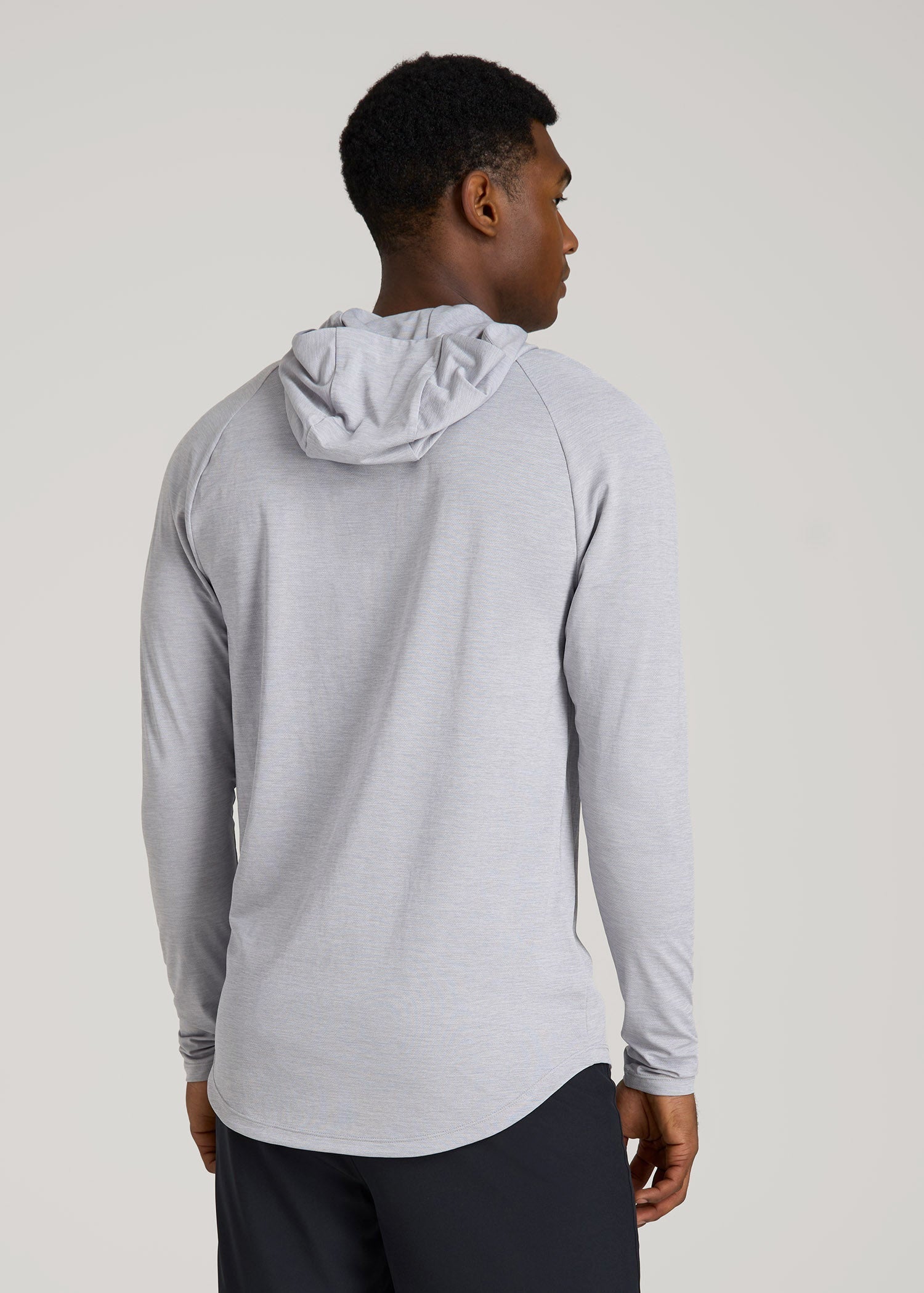 American Tall Online | A.T. Performance Training Hoodie for Tall Men in Light Silver