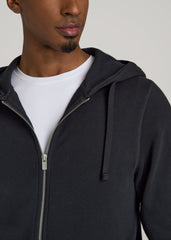 American Tall Sale | Wearever 2.0 French Terry Full-Zip Hoodie for Tall Men in Black