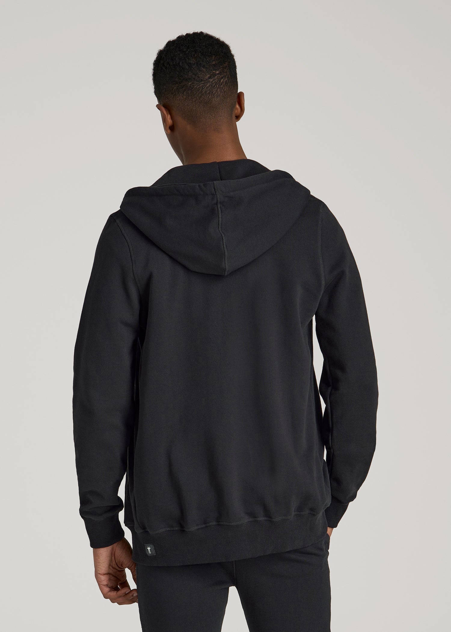 American Tall Sale | Wearever 2.0 French Terry Full-Zip Hoodie for Tall Men in Black