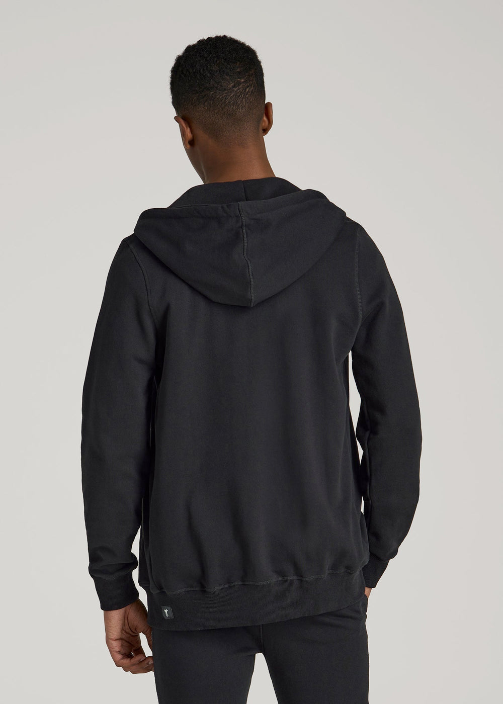 American Tall Sale | Wearever 2.0 French Terry Full-Zip Hoodie for Tall Men in Black