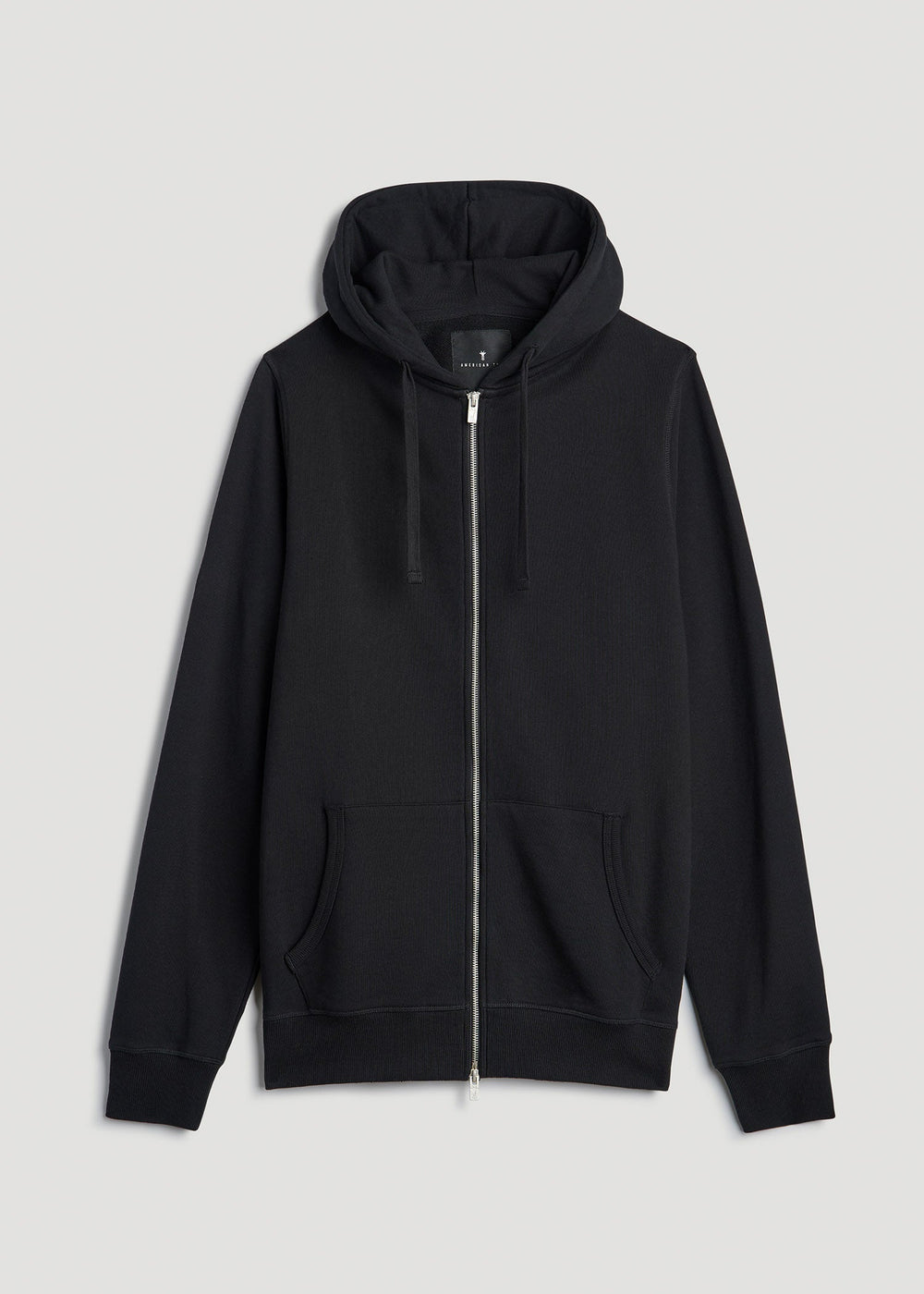 American Tall Sale | Wearever 2.0 French Terry Full-Zip Hoodie for Tall Men in Black