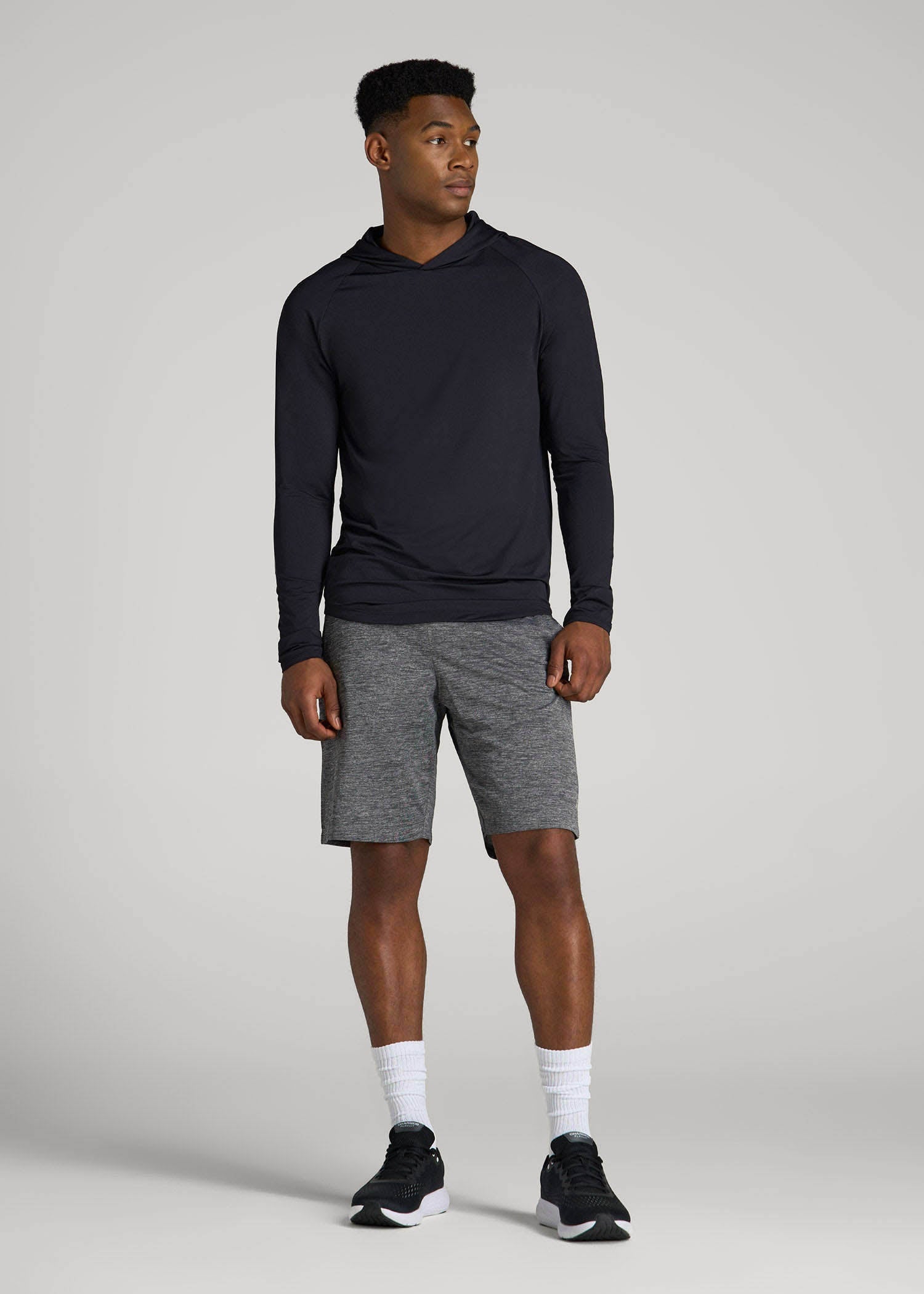 American Tall For Sale | A.T. Performance Training Hoodie for Tall Men in Black