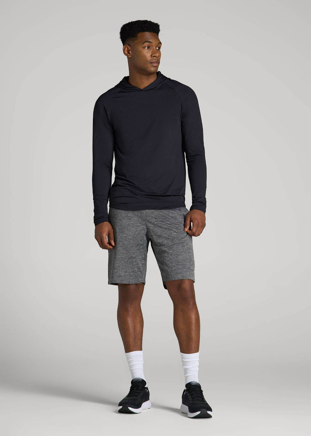 American Tall For Sale | A.T. Performance Training Hoodie for Tall Men in Black