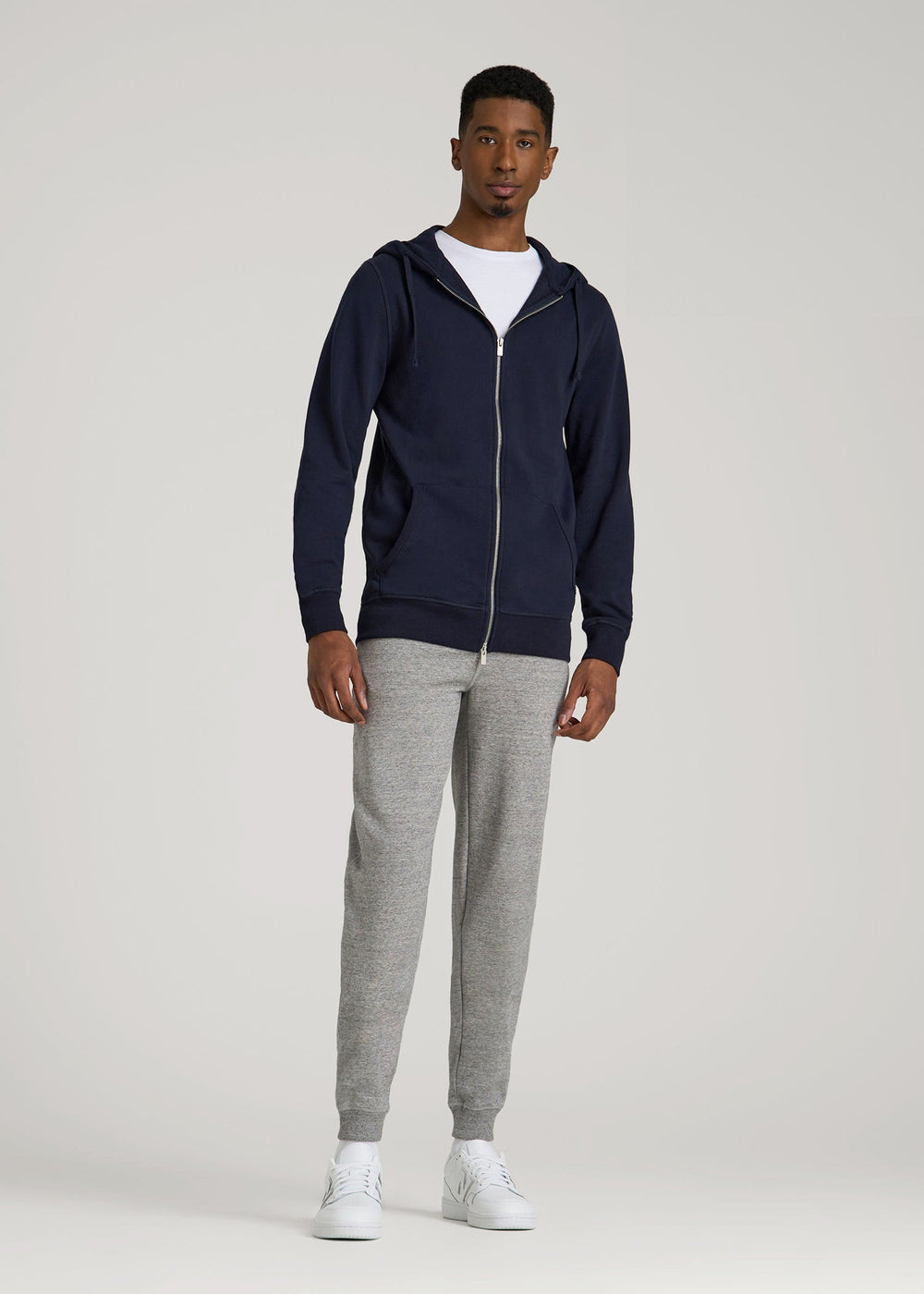 American Tall Online | Wearever 2.0 French Terry Full-Zip Hoodie for Tall Men in Evening Blue