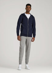 American Tall Online | Wearever 2.0 French Terry Full-Zip Hoodie for Tall Men in Evening Blue