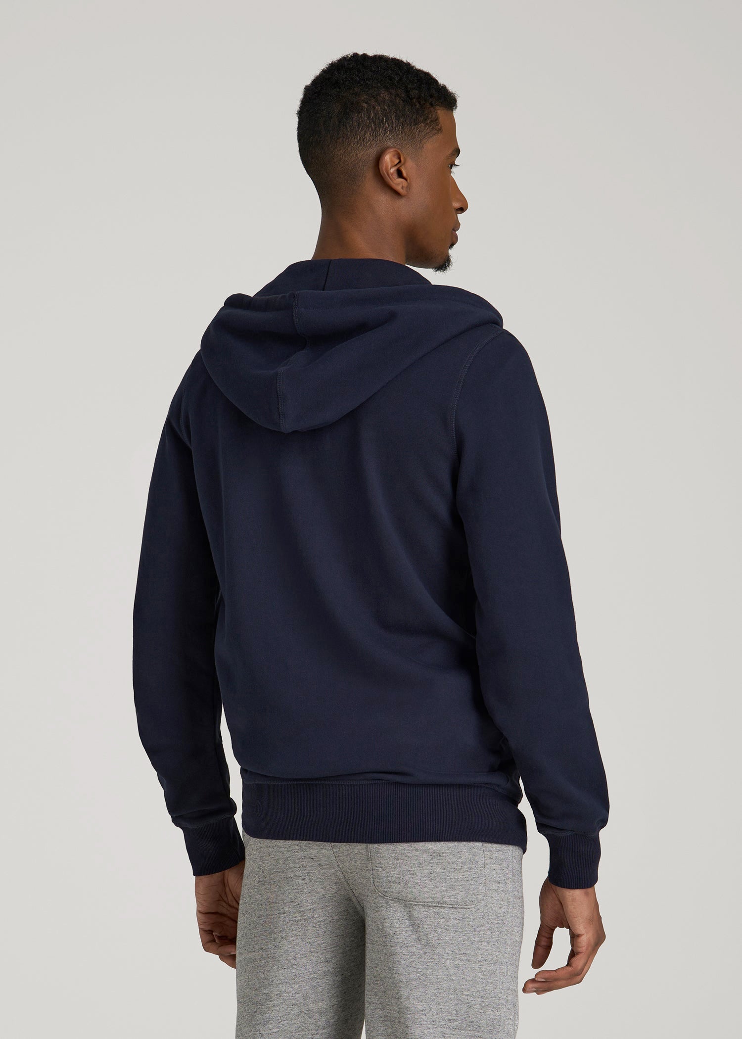 American Tall Online | Wearever 2.0 French Terry Full-Zip Hoodie for Tall Men in Evening Blue